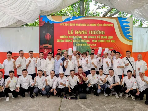 Liên chi hội Đầu bếp Việt Nam tổ chức lễ dâng hương tưởng nhớ Hoàng tử Lang Liêu tại đất Tổ