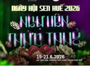 Ngày hội Sen Huế 2026: Đánh thức vẻ đẹp sen ngự giữa Hồ Tịnh Tâm
